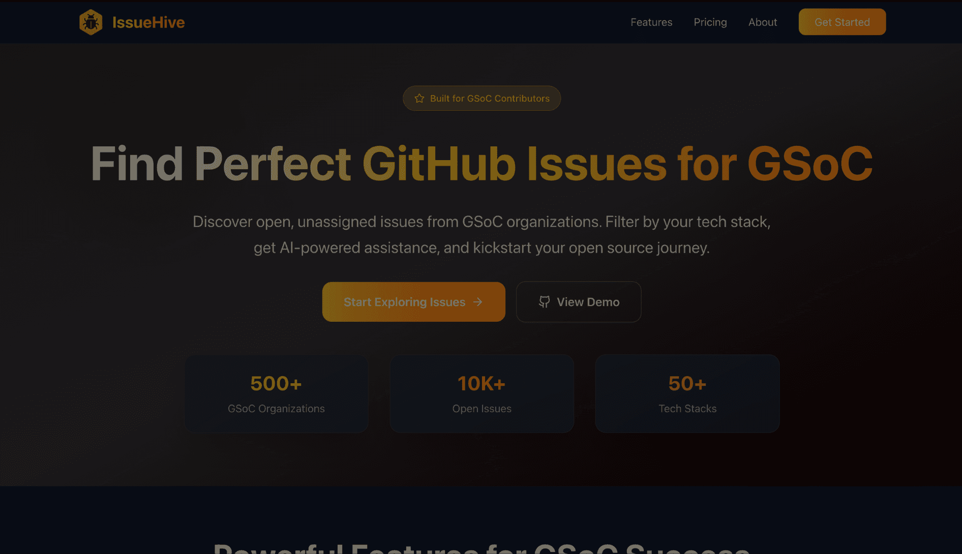 GSoC Issue Tracker (Issue Hive)